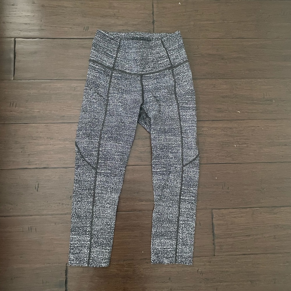 Black and White Patterned Lululemon Leggings - Picture 1 of 8